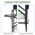 thumbnail image 6 of Ktaxon 31" Oversized Folding Director Chair, Heavy Duty Camping Chairs with Side Table & Cup Holder, Makeup Artist Seating with Storage Bag, Supports 300 lbs, Green, 6 of 14