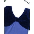 thumbnail image 5 of Doomiva Kids Girls One-piece Long Sleeve Ballet Gymnastics Dancing Leotard Athletics Unitard Bodysuit Royal Blue 120, 5 of 7