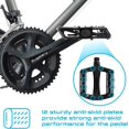 thumbnail image 4 of Pedales de bicicleta, pedales universales Pedales de bicicleta de montaña Plataforma ancha antideslizante duradera para bicicleta de montaña de 9/16 "BMX Bicicleta de carretera plegable Accesorios de, 4 of 5