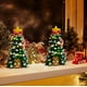 thumbnail image 5 of Árboles Decorativos De Plástico Árbol de Navidad pequeño iluminado de 25 cm con 20 conos LED y adornos para decoración navideña de escritorio, verde (1 unidad) Rkxzt, 5 of 9
