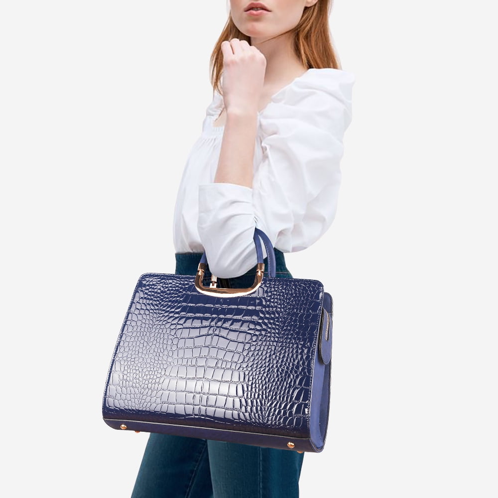 Womens Handbag Top Handle Shoulder Bag Tote Satchel Purse Work Bag with Matching Wallet