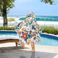 thumbnail image 3 of Yayeee Kids Hooded Towel with Hand Pockets Beach Soft Absorbent Bath Wrap 50 x 23.5 inch, Colorful Flowers Pattern, 3 of 5
