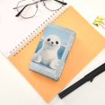 thumbnail image 7 of JIALIOU Nylon Trifold Card Wallet with ID Window Zipper Pocket for Men Women Teen Baby Seal on Iceberg, 7 of 7