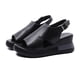 thumbnail image 4 of Sandalias de suela gruesa para mujer, sandalias de Boca de pescado de tacón alto para primavera y verano, cuña de cuero suave, novedad de 2022, 4 of 5