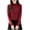 Red, variant on Cuddle Duds Women Pajamas Fall Fashion Must Haves Fashion Women's Casual Semi High Neck Solid Color Loose Base Knitted Sweater,Coffee,M