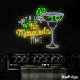 thumbnail image 4 of Craftnamesign Salt Lime It's Margarita Time Neon Sign, Bar Club Pub Decor, 4 of 4