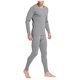 thumbnail image 1 of Conjuntos de ropa interior térmica para hombre, sólidos, finos, cuello redondo, mangas largas, ropa interior y pantalones abrigados, trajes para hombre, camisetas y pantalones de algodón., 1 of 4