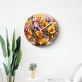 thumbnail image 4 of 12 Inch Wall Clock Battery Operated Silent Clock Decorative for Office, Kitchen, Outdoor, Living Room，Floral Oil Floral Spring Flowers Amazing, 4 of 4