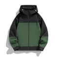 thumbnail image 1 of Leodye Veste Légère à Manches Longues pour Hommes, Résistante à l'Eau, Coupe-Vent de Randonnée, Vert m(m), 1 of 2