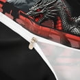 thumbnail image 3 of Metsweet Animal Dragon Bedding, Japanese Samurai Duvet Cover Full, Black Red Gray,Black Reversible,3pcs,1 Duvet Cover and 2 Pillowcases, 3 of 5