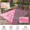 thumbnail image 4 of Alfombra de exterior Ilead, 244 x 305 cm, impermeable y reversible, rosa, 4 of 8