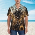 thumbnail image 2 of Pofeuu Skull Butterfly Sunflower Print Hawaiian Shirt for Men Sleeves Casual Button Down Summer Beach Dress Shirts T-Shirts,Medium, 2 of 7