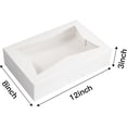 thumbnail image 2 of 15-PACK White Pastry Bakery Box 12x8x3inch,Large Donuts,Muffins,Cookies Boxes with PVC Window - Auto-Pop up Nature Paper Box Container,Pack of 15 (White, 15), 2 of 4