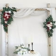 thumbnail image 2 of facefd Rustic Artificial Flower Swag Handmade Hanging Flowers Backdrop for Parties Arbor Ornament Red, 2 of 9