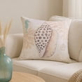 thumbnail image 3 of Brown Conch Shell w/ Seahorse & Coral Indoor/Outdoor Throw Pillow, 18" x 18", 3 of 6