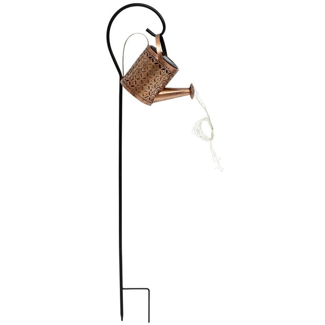 KAKOWELY 1 juego de luces decorativas para jardín con ducha y gancho de pastor.
