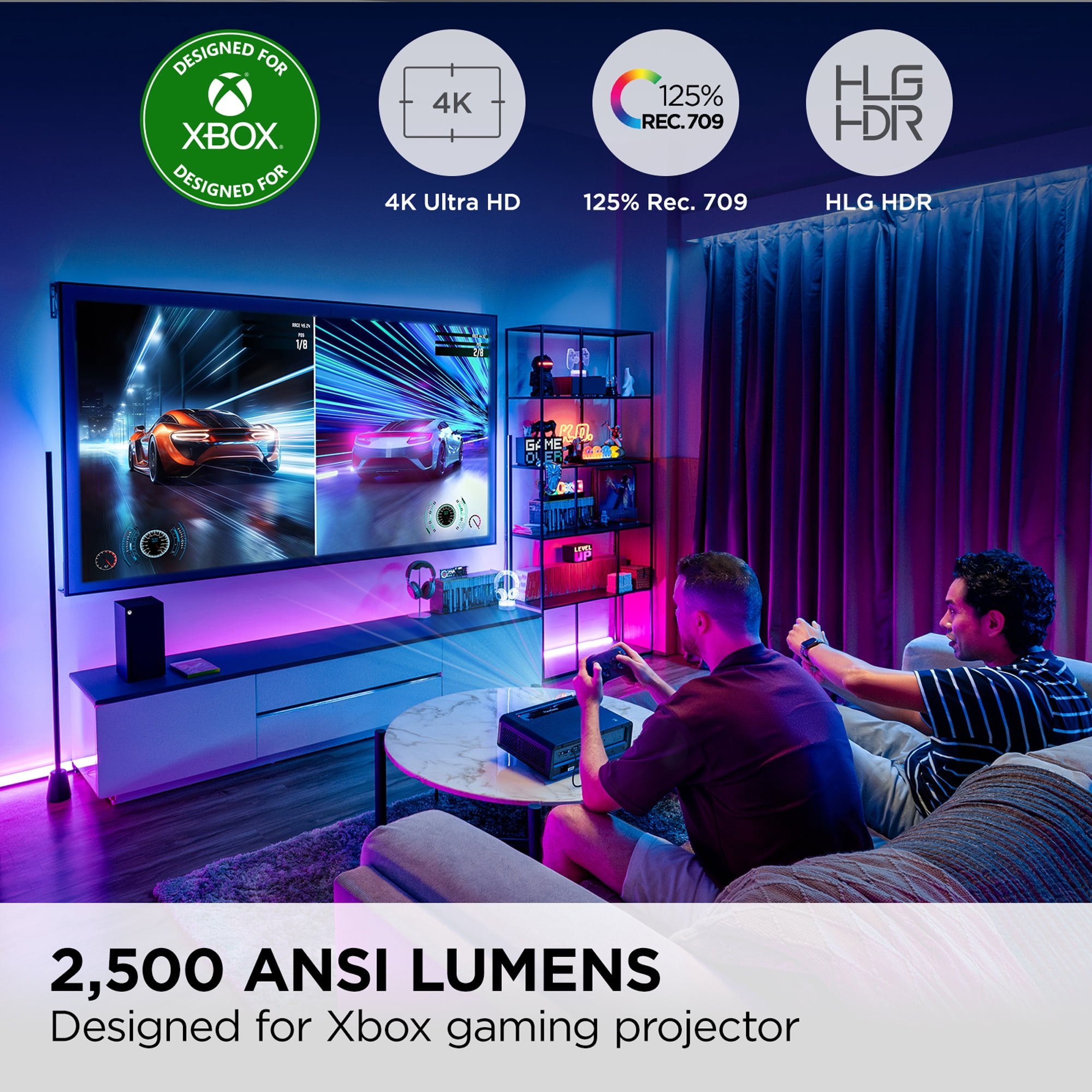 ViewSonic X1-4KPRO 4K UHD Projector with Built-in Google TV