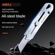 AIRAJ 3Pcs Stainless Steel Telescopic Art Knife, 6-in-1 Multifunctional Wallpaper Knife, Foldable Blade, Not Easy to Rust, Durable, Industrial Grade Large Thickened Knife