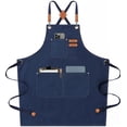 thumbnail image 1 of Delantal de lona Apron AFUN Chef para hombre y mujer, color azul oscuro, 1 of 6
