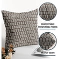 thumbnail image 4 of Dark Brown Floral Pillow Covers 20x20 Set of 2 Rustic Old Style Block Print Outdoor Decorative Throw Pillows Farmhouse Vintage Flowers Pillowcases Decor for Home Sofa Couch Bed, 4 of 5