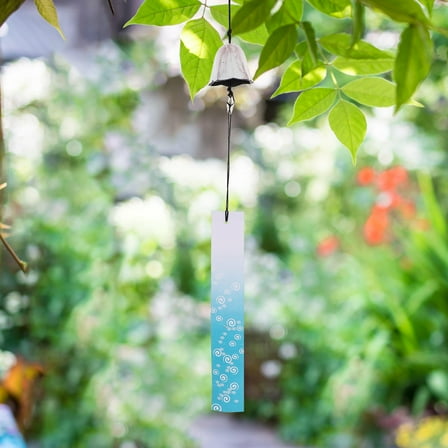 TAILTOSS 1Pack Metal Bell Wind Chimes White 5.3x17.7in Farmhouse Style for Door Decoration Outdoor Adventure