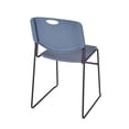 thumbnail image 6 of Cain 66" x 24" Training Table- Cherry & 2 Zeng Stack Chairs- Blue, 6 of 7