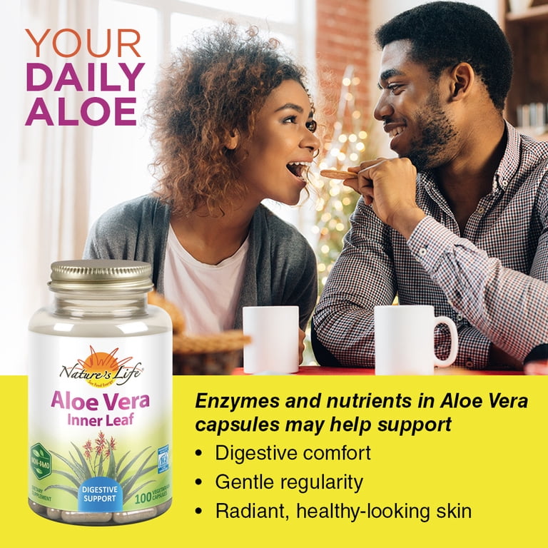 NATUR VERA LA GELÉE 50g 3個セット Nature's Life, Aloe Vera Inner Leaf, 100 Veg Caps, Vegan - Walmart.com