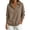 24# Brown, variant on Collared Sweatshirt Womens Fleece Half Button Pullover Long Sleeve Casual Top with Button Drop Shoulders Ribbed Cuffs Banded Hem for Everyday Casual Wear