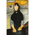 thumbnail image 2 of Modigliani, Amedeo 17x24 White Modern Wood Framed Museum Art Print Titled - Young Woman Of The People, 2 of 4