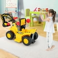 thumbnail image 4 of Costway 6V Electric Kids Ride On Excavator Pretend Play Toy Tractor w/ Basketball Hoop, 4 of 10