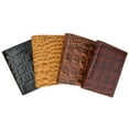 thumbnail image 3 of Crocodile Print Cowhide Leather Trifold Wallet with Center ID Window & Credit Card Slots 71055 CR, 3 of 7
