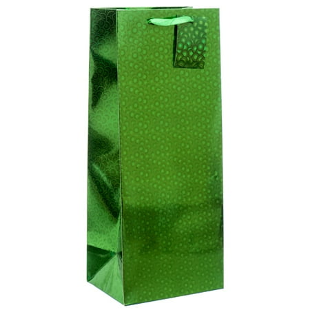 Potpourri Wholesale Company New 378841 Premium Gift Bag Hologram Wine Bottle Asst Color (12-Pack) Gift Wrapping Cheap Wholesale Discount Bulk Party Supplies Gift Wrapping Accessories ()