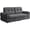 Grey, variant on QuzyAor 77" Queen Size Sofa Bed,Convertible Sofa Bed with USB Port Cupholders, with Comfort Upholstered, for Living Room Bedroom Apartment (Light Brown,Chenille)