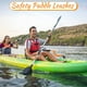thumbnail image 3 of Greeniant Pack de 2 Kayak Paddle Leash Cuerda Cuerda de seguridad elástica Deportes acuáticos Ropa Deportiva, Zapatos Azul, 3 of 6