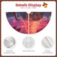 thumbnail image 3 of Xecao Lantern Giraffes Magical Forest Pattern Christmas Tree Skirt Round Xmas Tree Mat Base Cover for Holiday Home Decorations-30", 3 of 6