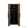 thumbnail image 5 of GAKMCIL 31.5"x21.65"x62.99" Kitchen Pantry Cabinet, Freestanding Sideboard with Doors & two 6-level shelves & one 5-level compartment, Multi Level Storage for Kitchen, Living Room, Dining Room,Walnut, 5 of 14