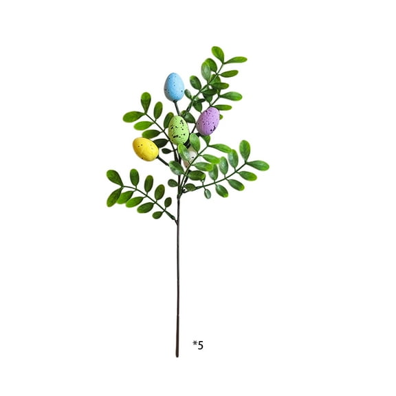 Tainini Easter Branches with Eggs,15.7in Spring Floral Stems with Easter Egg Twig Branches for Easter, Floral Arrangement Centerpiece