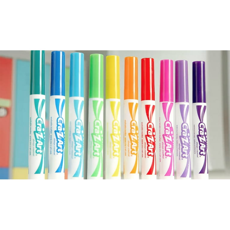 Cra-Z-Art Washable Markers, Broad Bullet Tip, 20 Assorted Colors