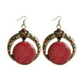 thumbnail image 4 of kurtrusly Collier en Pierre de Cristal Fait Main Cadeau pour Femmes Style Bohème Collier en Alliage pour Femmes Pendentif Collier Collier Femmes e055-Rouge 5ensemble, 4 of 6