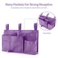 thumbnail image 2 of Gogcaro Bunk Bed Organizer, Bedside Caddy Hanging Bed Organizer Storage Bag 8 Pockets, for College Dorm Rooms Bed, Hospital Bed, Baby Bed Rails, 600D Oxford Cloth (Purple), 2 of 7