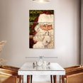thumbnail image 3 of Elephant Stock Secret Santa Wall Art - Vertical Multi Panel Canvas - Living Room Wall Decor - Holiday Multi Panel - Red And Beige Decor By Patricia Pinto - 28" x 45", 3 of 8