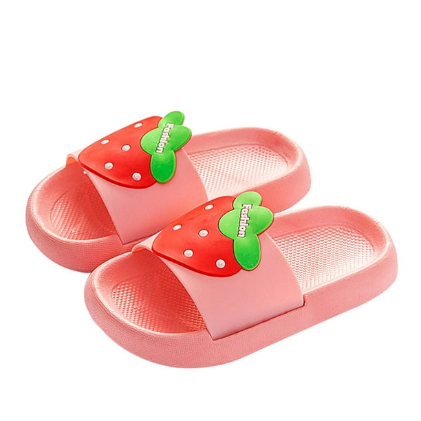 LSLJS Girl s Slippers Kids Slippers Baby Girls Boys Fruit Pvc