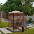 thumbnail image 3 of Outdoor Patio Umbrella Mosquito Net Cover - Polyester Mesh with Double Zipper, Universal Fit for Cantilever Umbrellas, Windproof TPU Base Included, 3 of 6