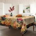 thumbnail image 7 of Thanksgiving Tablecloth 60x84 Inch Rectangle, Thanksgiving Turkey Decorations For The Home Pumpkin Table Cloth Harvest Festival, Fall Tablecloths Cover Oblong Polyester Vintage for Picnic, 7 of 7