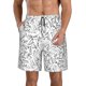 thumbnail image 1 of Fotbe Black White Music Trajes de Baño Estampados para Hombre, Shorts de Verano de Secado Rápido, Ropa de Playa, Bañadores-Large, 1 of 6