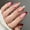 Flower Red, variant on Silver Glitter Press on Nails French Tip Fake Nails Medium Almond False Nail with Rhinestone Design Nude Glossy Artificial Acrylic Full Cover Diamond Glue on Nail for Women Christmas Manicure 24Pcs