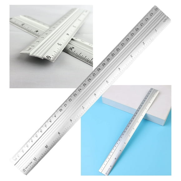 2 Reglas De 30cm Metalicas De Aluminio