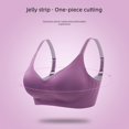 thumbnail image 2 of Sujetador deportivo ajustable con efecto push-up y pecho pequeño para mujer con tiras de gelatina con degradado de color en contraste sin costuras de látex, 2 of 5