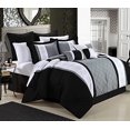 thumbnail image 2 of Chic Home 8-Piece Embroidery Comforter Set, Queen, Livingston Black, 2 of 5