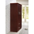 thumbnail image 5 of Hodedah 3 Door Armoire with 2 Drawers 3 Shelves in Mahogany Wood, 5 of 6